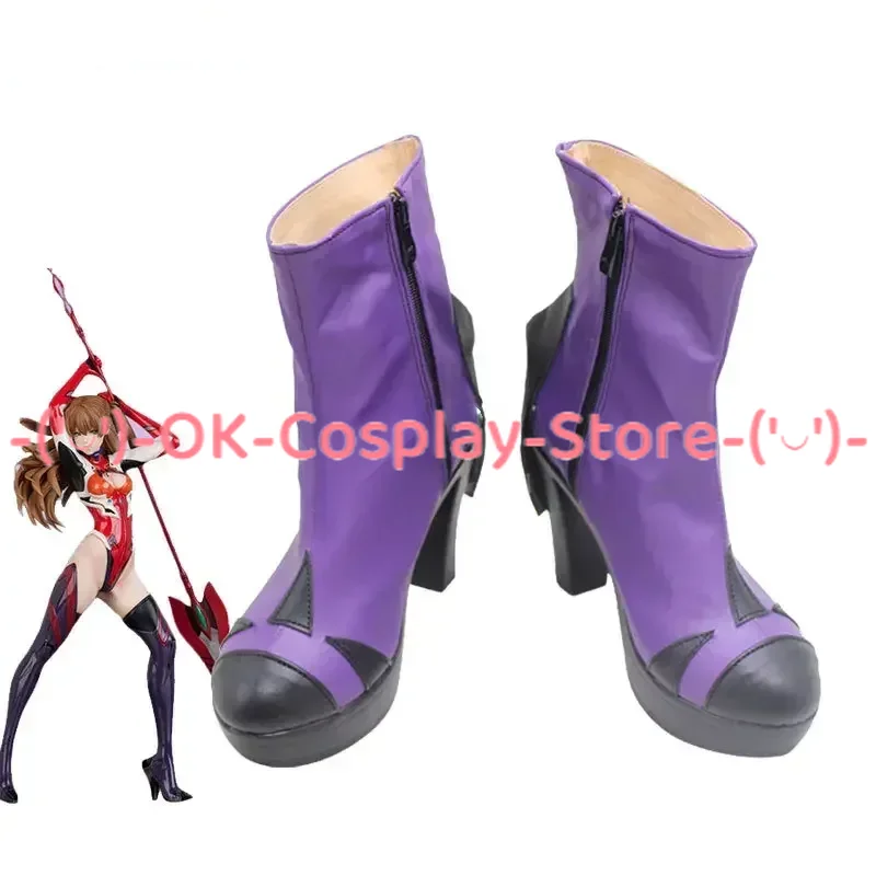 

Asuka Langley Cosplay Shoes EVA Cosplay Prop PU Leather Shoes Halloween Carnival Boots Custom Made