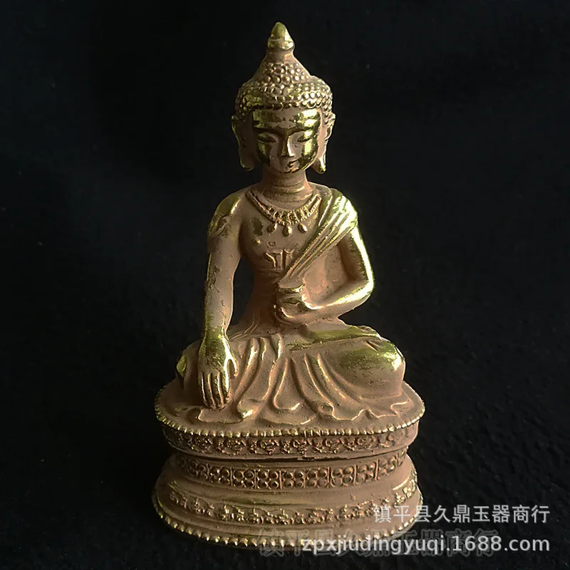 Antique Miscellaneous Items Gilt Buddha Statue Craft Home Office Decorative Small Ornament