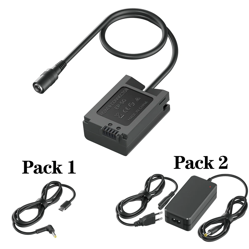 

PALO EN-EL25 EP-5G DC Coupler EN EL25 EN-EL25a Dummy Battery AC Power Supply Adapter Power Connector for Nikon Z fc Zfc Z30 Z50