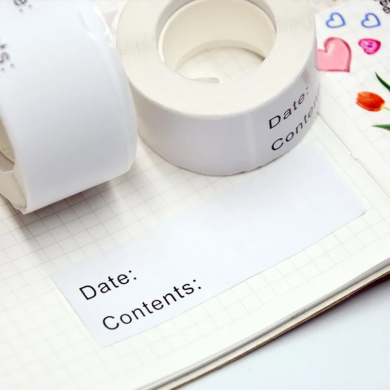 Self-Adhesive Removable Food Storage Label Waterproof Date Content Label Kitchen Refrigerator Reminder Food Storage Labels