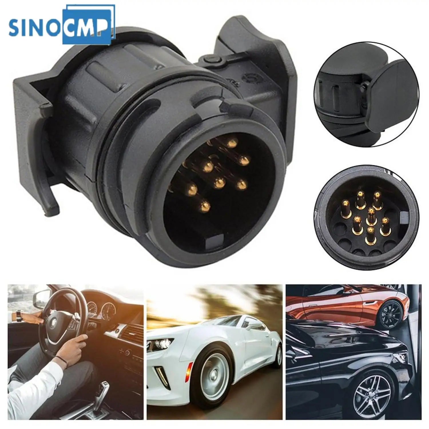

1pc 13 Pin To 7 Pin Plug Adapter Car Trailer Truck Caravan Towbar Socket Converter Engine Car Accessories Parts Replacement