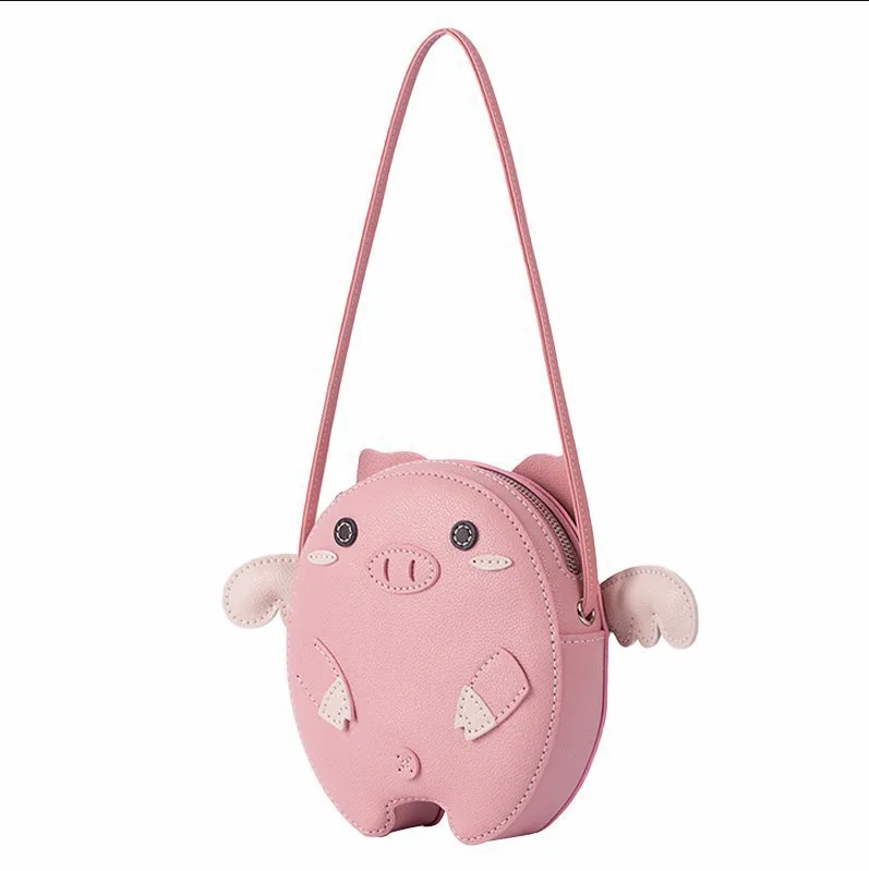 DIY Shoulder Bag Making Kit, Hand Woven Bag, Pre Cut Leather Sewing Leathercrafts, Pig Shaped, Full Tools for Beginners