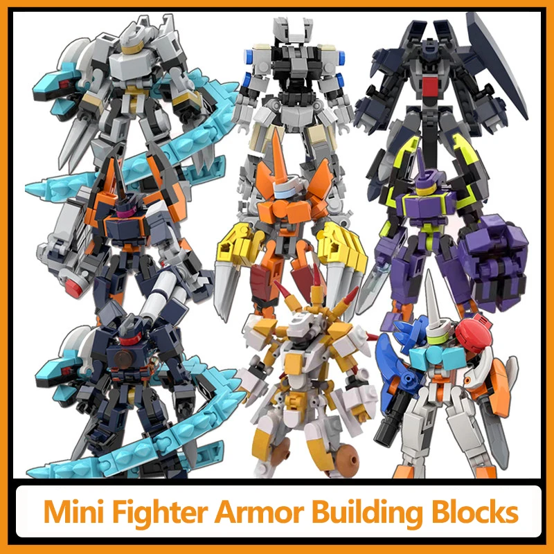 MOC Exoskeleton Combat Robot Building Blocks Kids Assembly Toys Transform Carry People Mech Model Boy's Adult Collection Gift