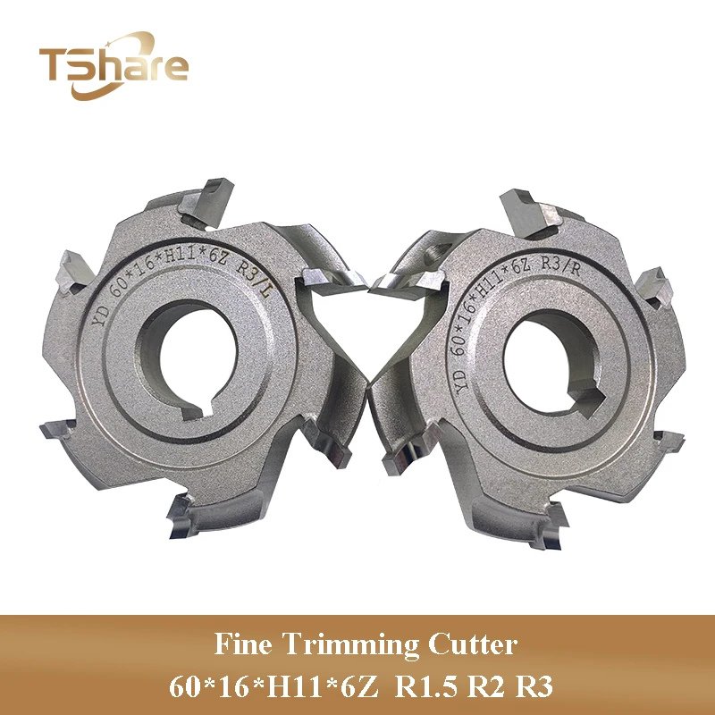 1 زوج (L + R) 60*16*H11*6Z-R1.5/2/3 قاطع التشذيب الدقيق لآلة ربط الحواف QINGDAO