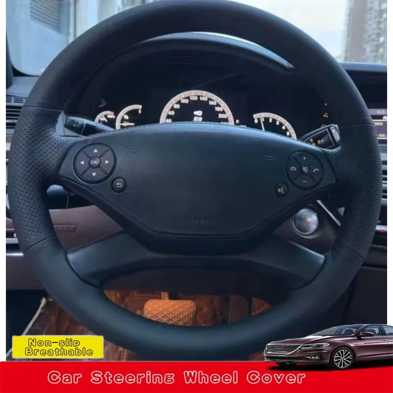 

Custom Hand Sewing Genuine Leather Car Steering Wheel Cover For Mercedes Benz E-Class W212 E 300 260 200 2009 2010 2011-2013