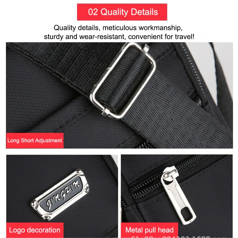 1PC Leisure Large Capacity Multi-layer Waterproof Single Shoulder Diagonal Cross Bag For Men And Women\'s Business Wallet