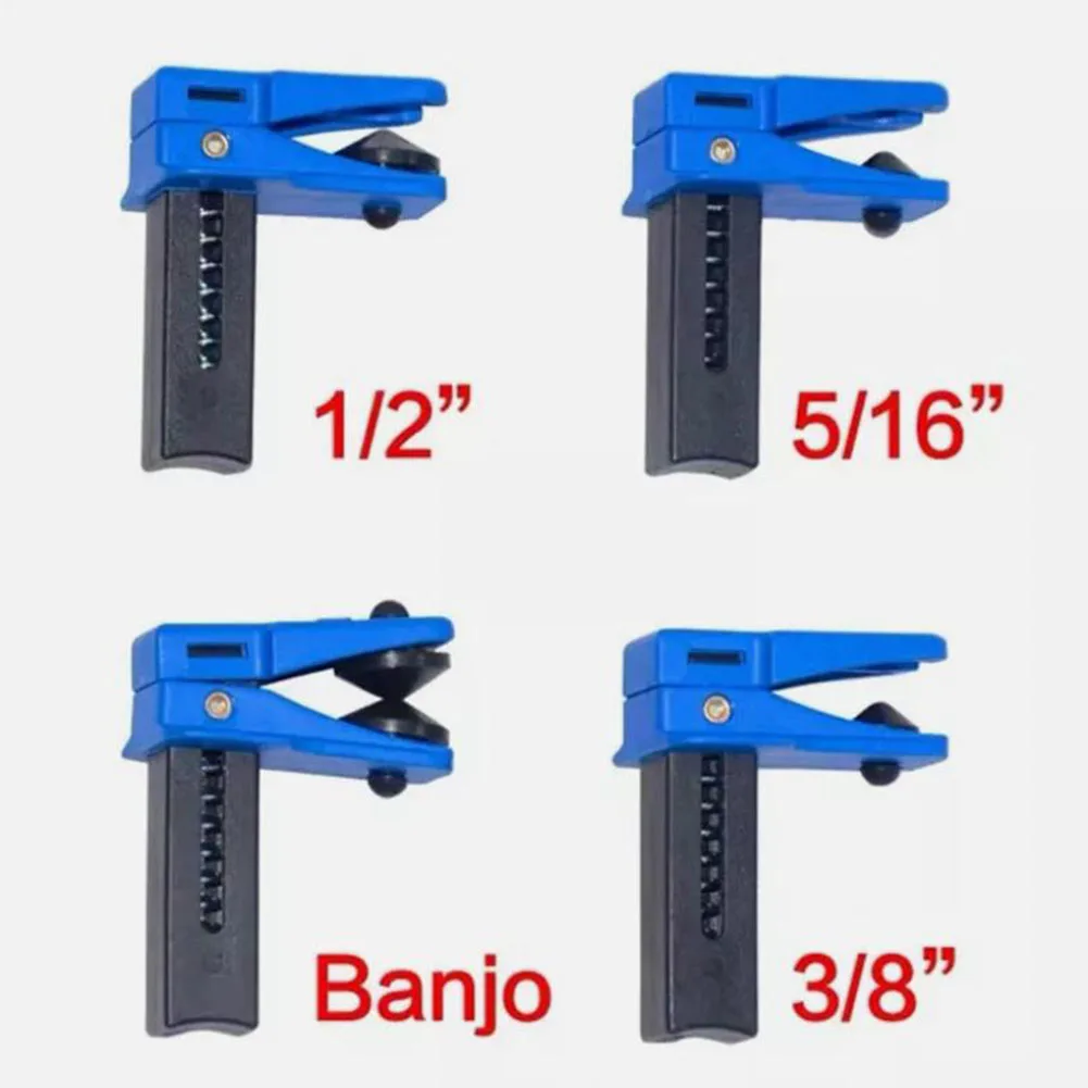 4PCS Car Brake Oil Pipe Nozzle Clamp Tubing Prevent Clip Tool Fast For Banjo, 3/8