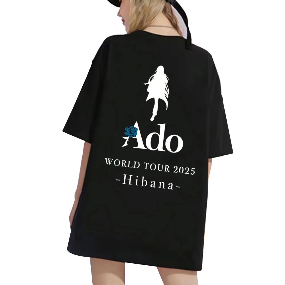 

Ado World Tour 2025 Hibana T-shirt Men Women Fashion Japanese Style T Shirts Tops Unisex Casual Vintage Oversized Crewneck Tees
