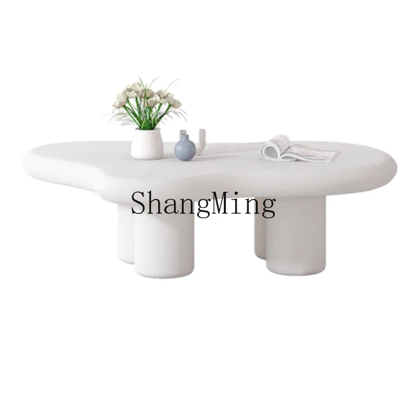 

SM Cloud Premium Sense Simple Modern Tea Table Household Living Room Cream Wind Small Coffee Table