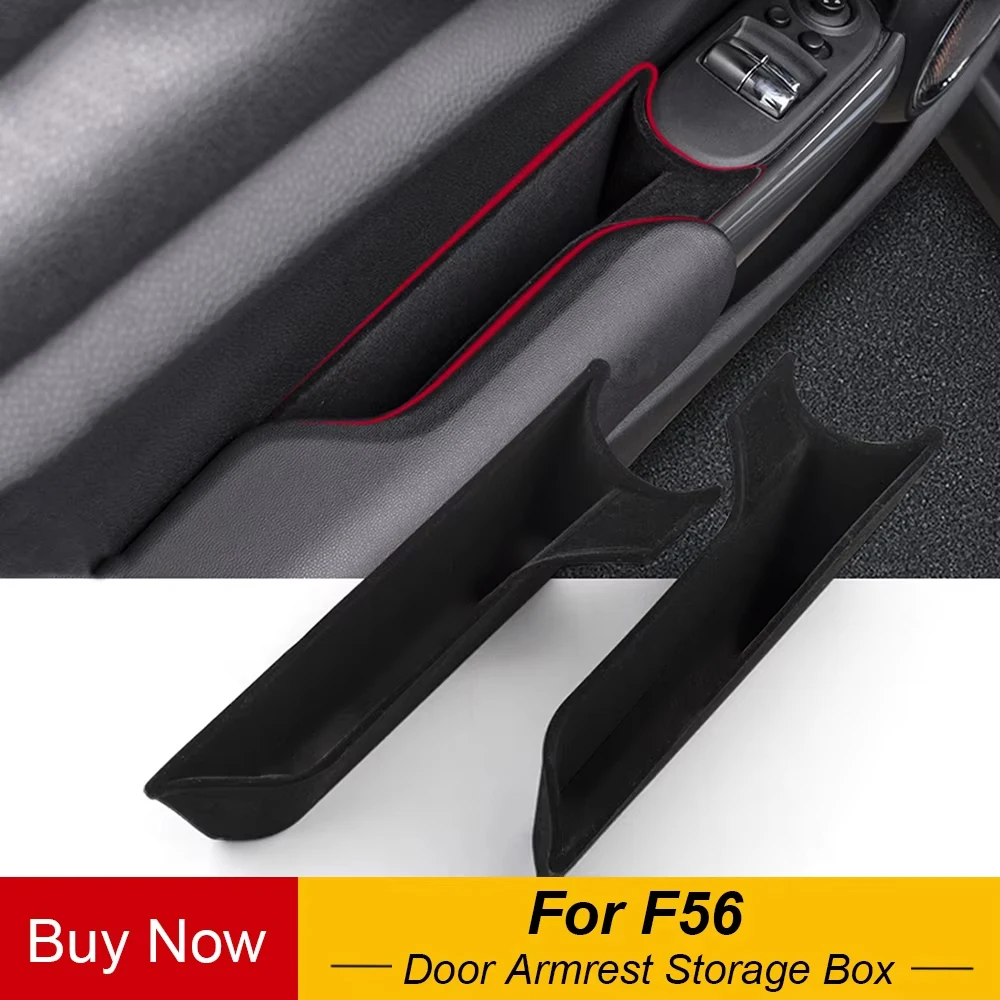 

2pcs Interior Front Car Interior Door Armrest Glove Storage Container Box Case Holder for Mini Cooper F56 Car Styling Accessorie