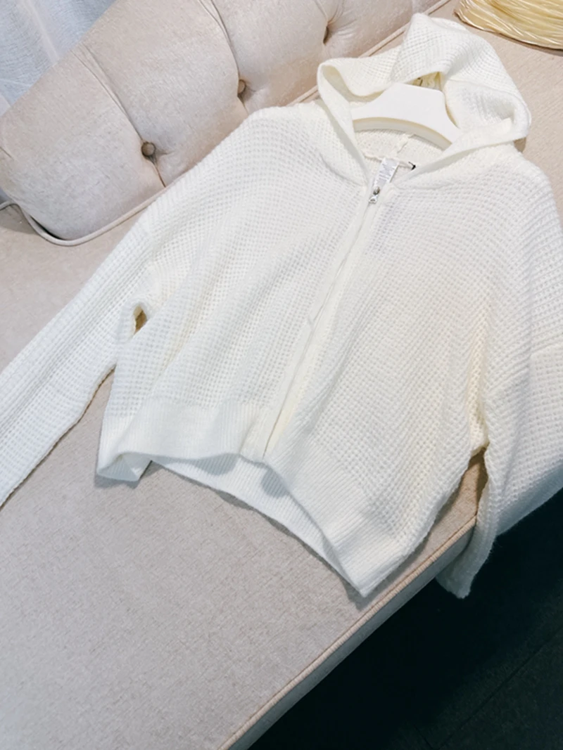 韓国風スレカジュアルゆったり快適ホームウェアアンチエイジングオープンカーディガン綿混紡ロングスリーブ丈カラー