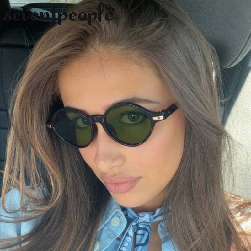 

Classic Small Frame Oval Sunglasses Women 2025 Luxury Brand Vintage Steampunk Driving Sun Glasses Fashion Round Shades UV400