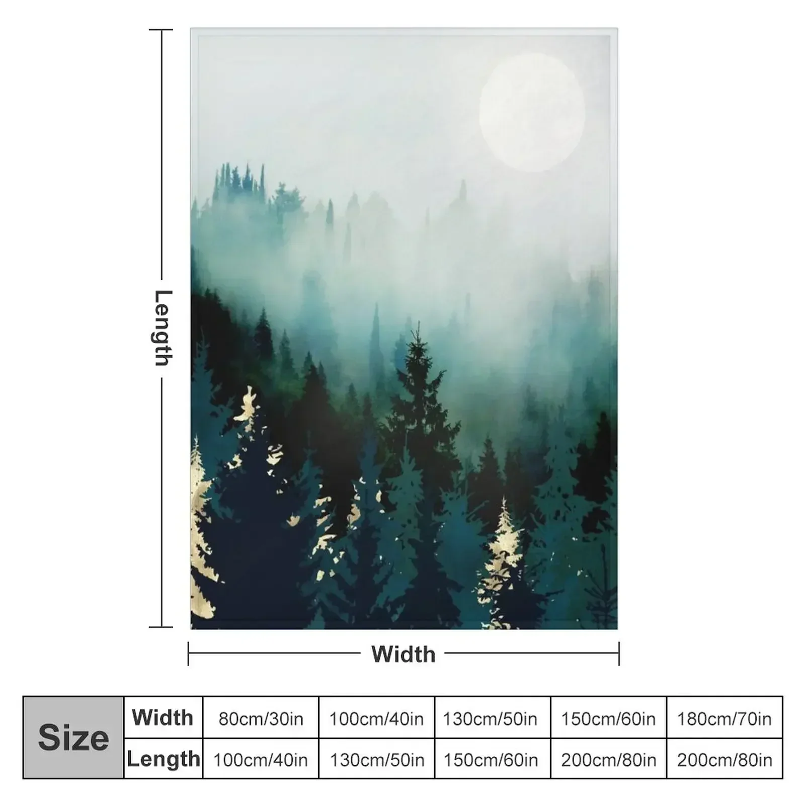 Forest Glow Throw Blanket Bed Winter beds Thermals For Travel blankets and throws Blankets
