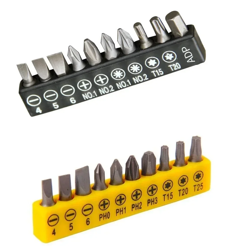 1/4" Insert Bit Set Repair Maintenance Tool Anti Slip Electric Screwdriver Flat Head Hex Shank Magnetic Accessory