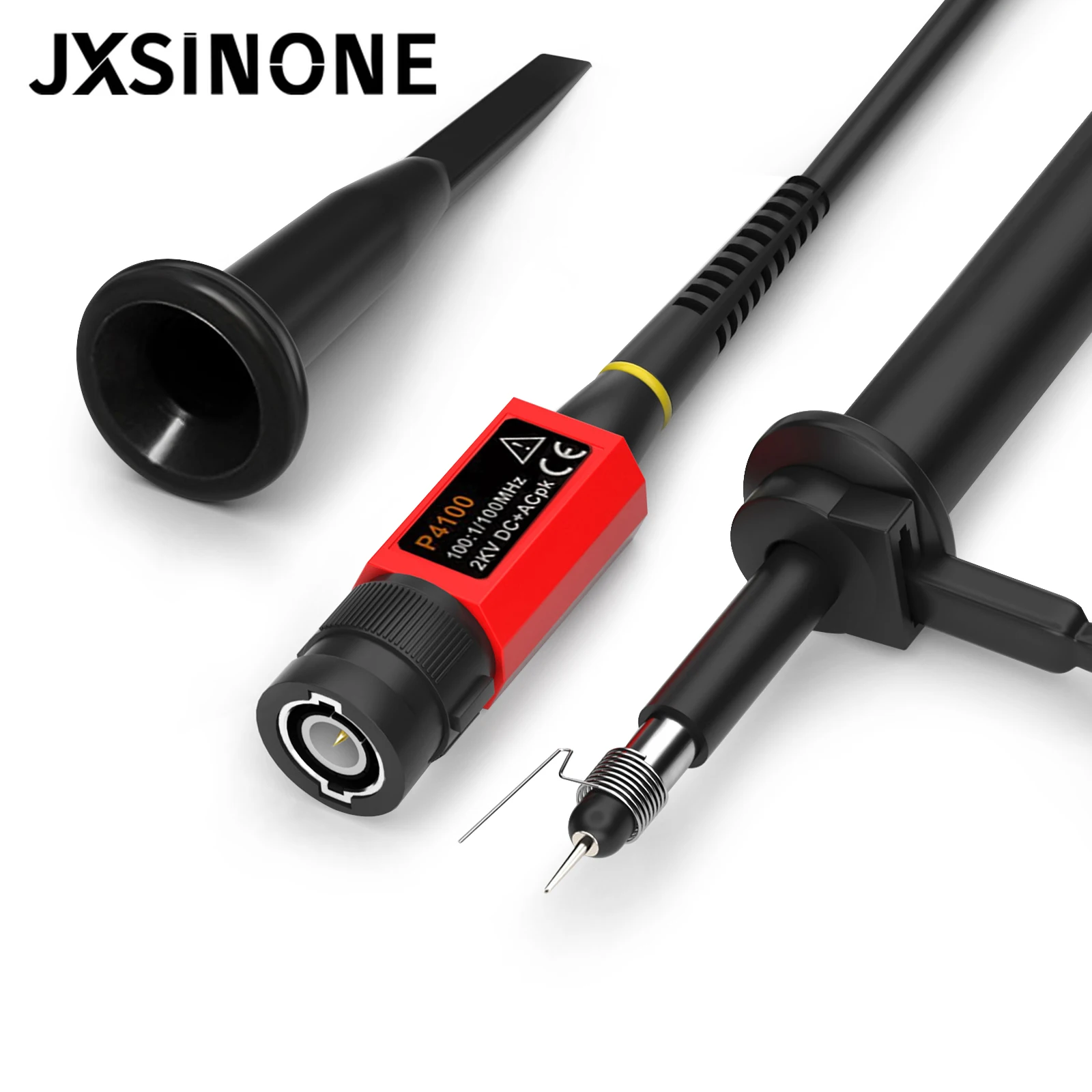 JXSINONE P4100 100MHz High Voltage Oscilloscope Probe 2KV with Accessory Kit 2000V 100:1 100X