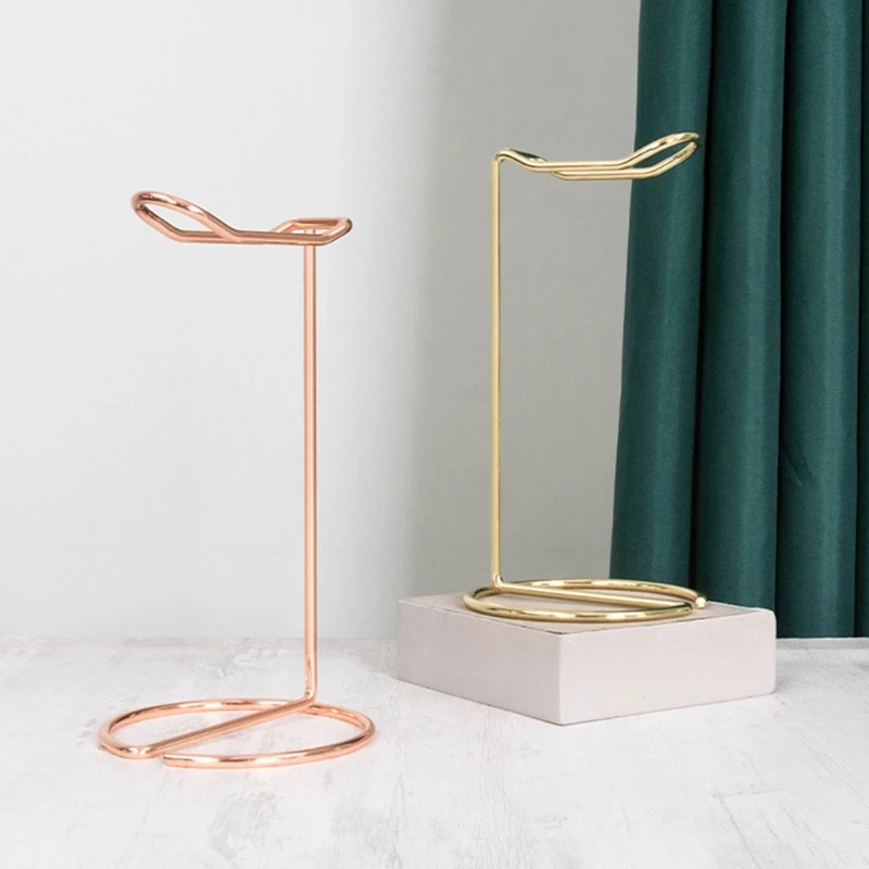 Headset Holder Stand Rose Gold Desk Decorative Ornemants for Home Dorm Desk