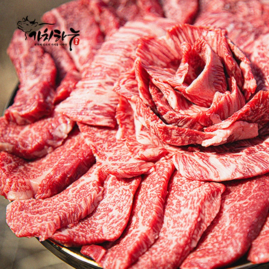 [가치하누] 1++한우투뿔 Set de Cuerpo de Res Especial para Asar 600G/1Kg