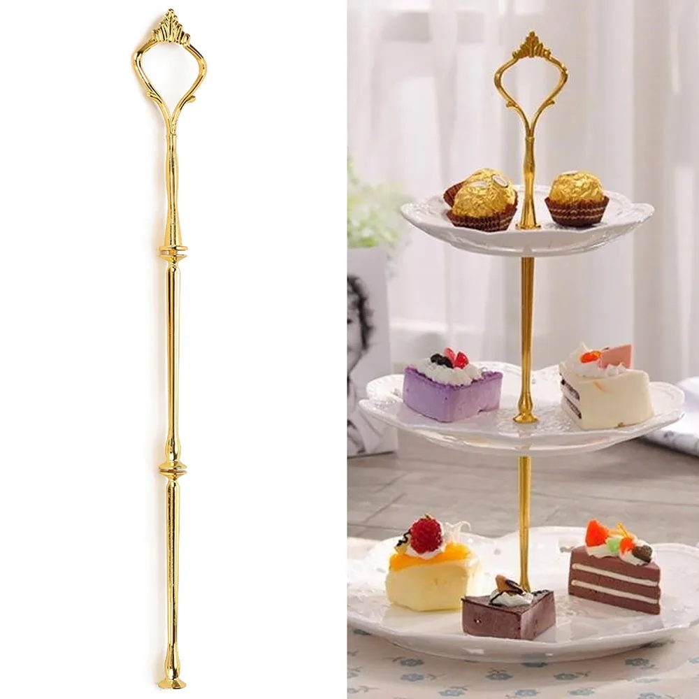 9pcs Cake Tools Stainless Steel Track Rack Multi Tier 3 Layers Tray Support Rack Small Crown Gold DIY Track Rack Cake Plate