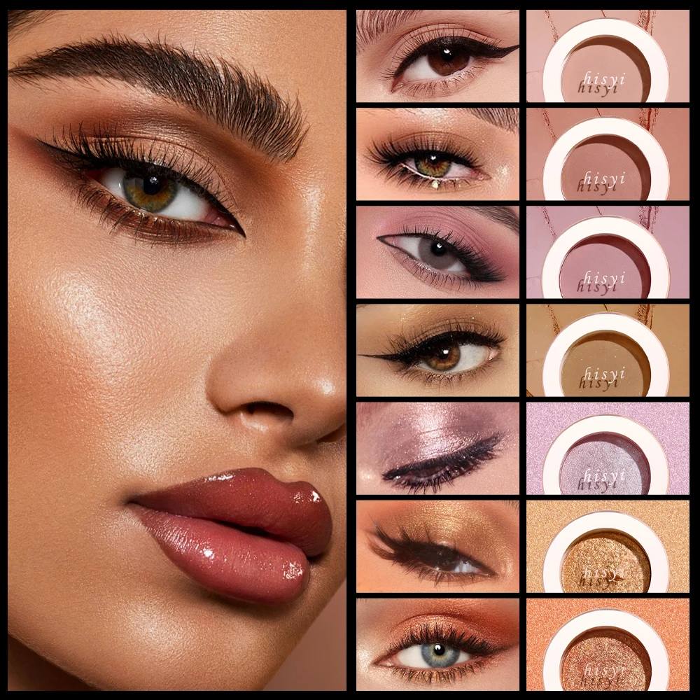 Fard à paupières scintillant, mat et paillettes, simple, mélange à pigments élevés, facile pour les yeux et le visage, multi-apparence, longue durée, imperméable, Noël et hiver