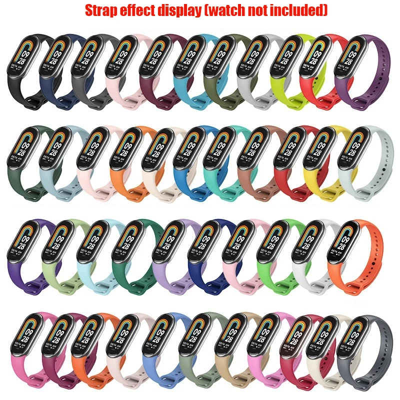 Watch Replacement Strap For Xiaomi Mi Band 8 Silicone NFC Waterproof Watchband For MiBand 8 Colorful Adjustable Sport Wristband