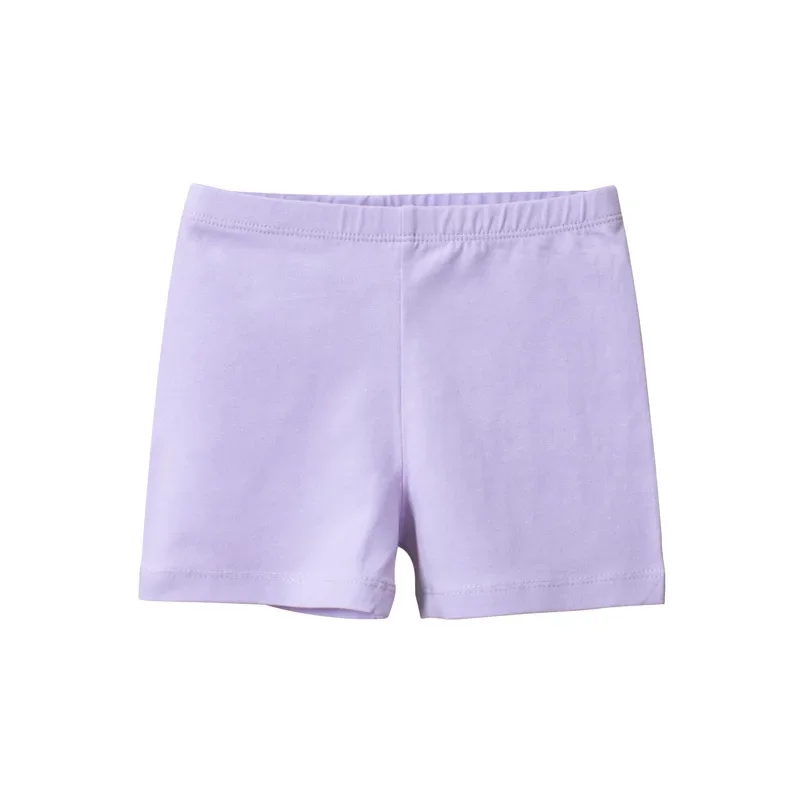 2024 Girls' Summer Thin Leggings Kids Shorts Solid Color Safety Pants Skinny Baby Outer Wear Children's Pants