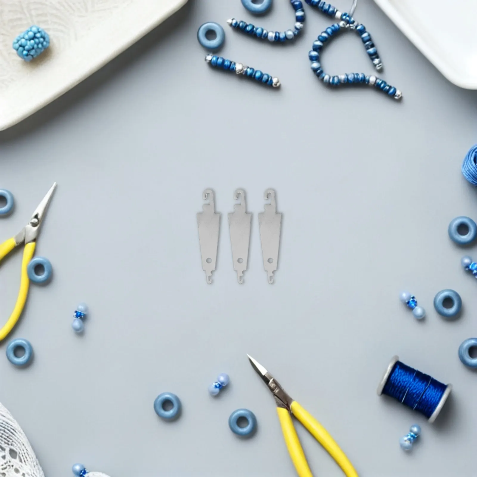 120Pcs Cross Stitch Threader Double Heads Stainless Steel Needle Threading Tool Non-Slip Large Eye Embroidery Supplies DIY