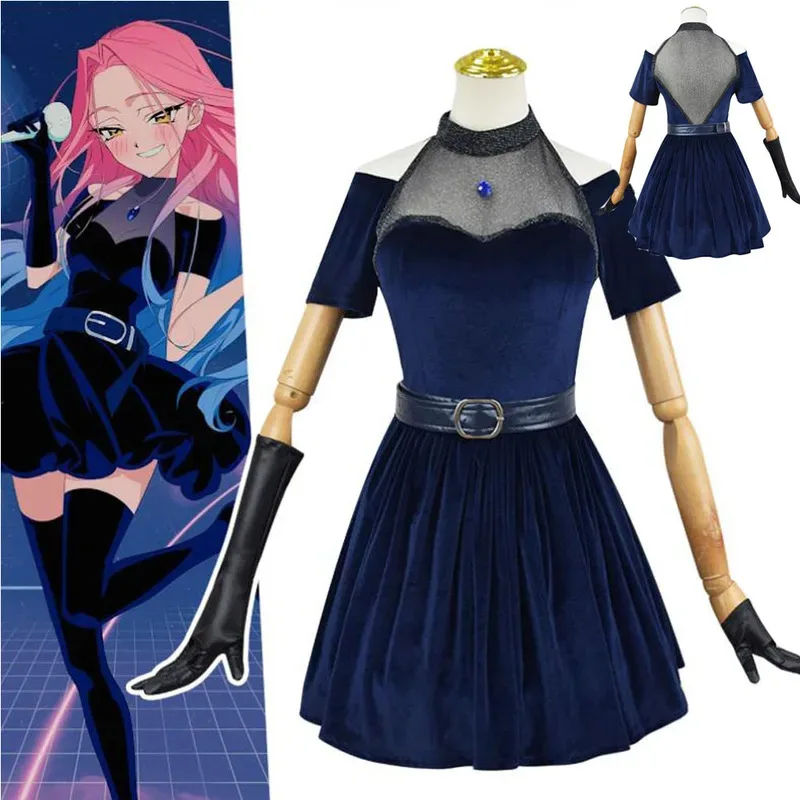 ชุดคอสเพลย์ Mizi จากอนิเมะ AIAI 2025 สำหรับการแสดงบนเวที ชุดแฟนซีสำหรับงานปาร์ตี้ฮาโลวีน ชุดราตรีสำหรับผู้หญิง