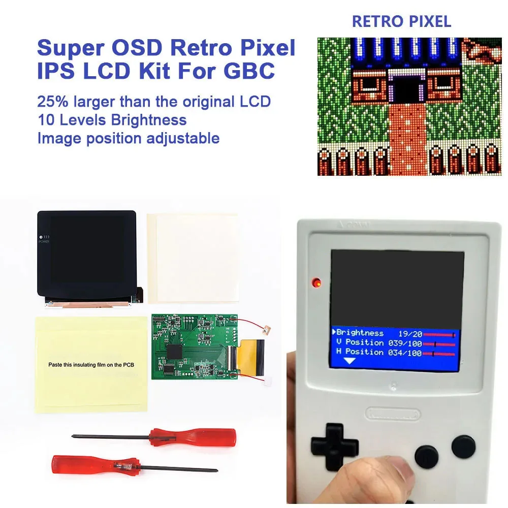 hispeedido-for-gameboy-color-gbc-ips-backlight-lcd-kits-q5-20-laminated-screen-retro-pixel-mod-kits
