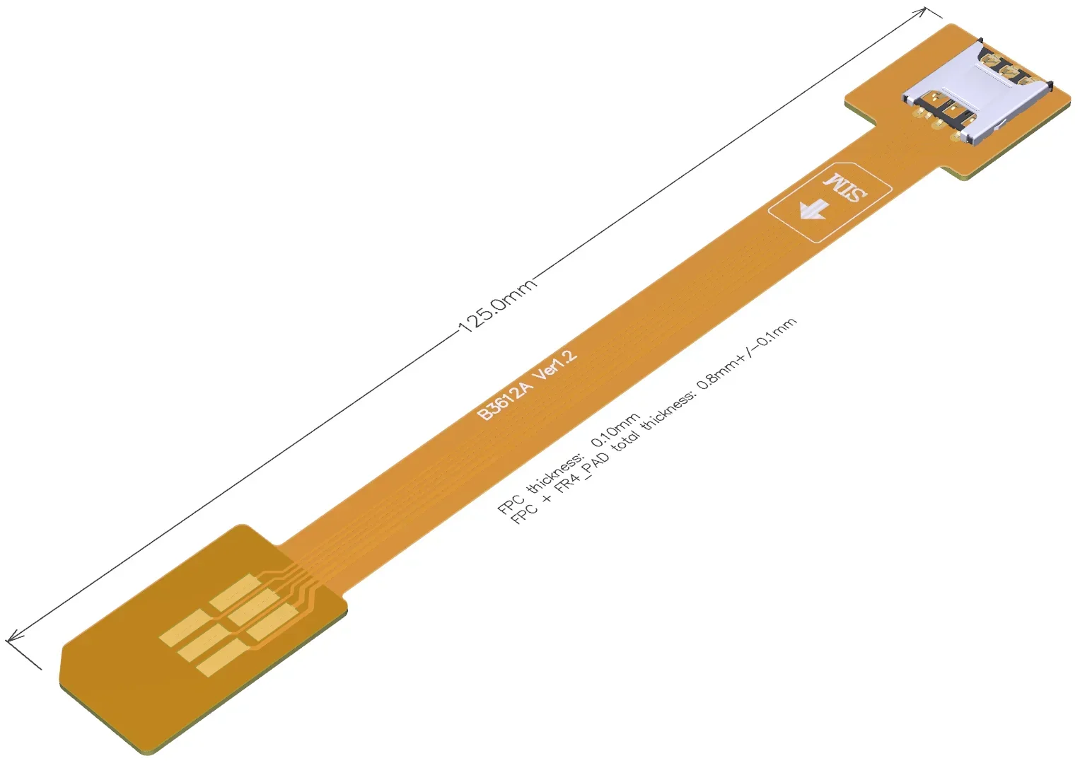 FPC 2FF Standard SIM Card Extension Converter To 3FF Micro 2FF Standard SIM Card Soft Flexible Cable Adapter Micro SD UHS-I Card