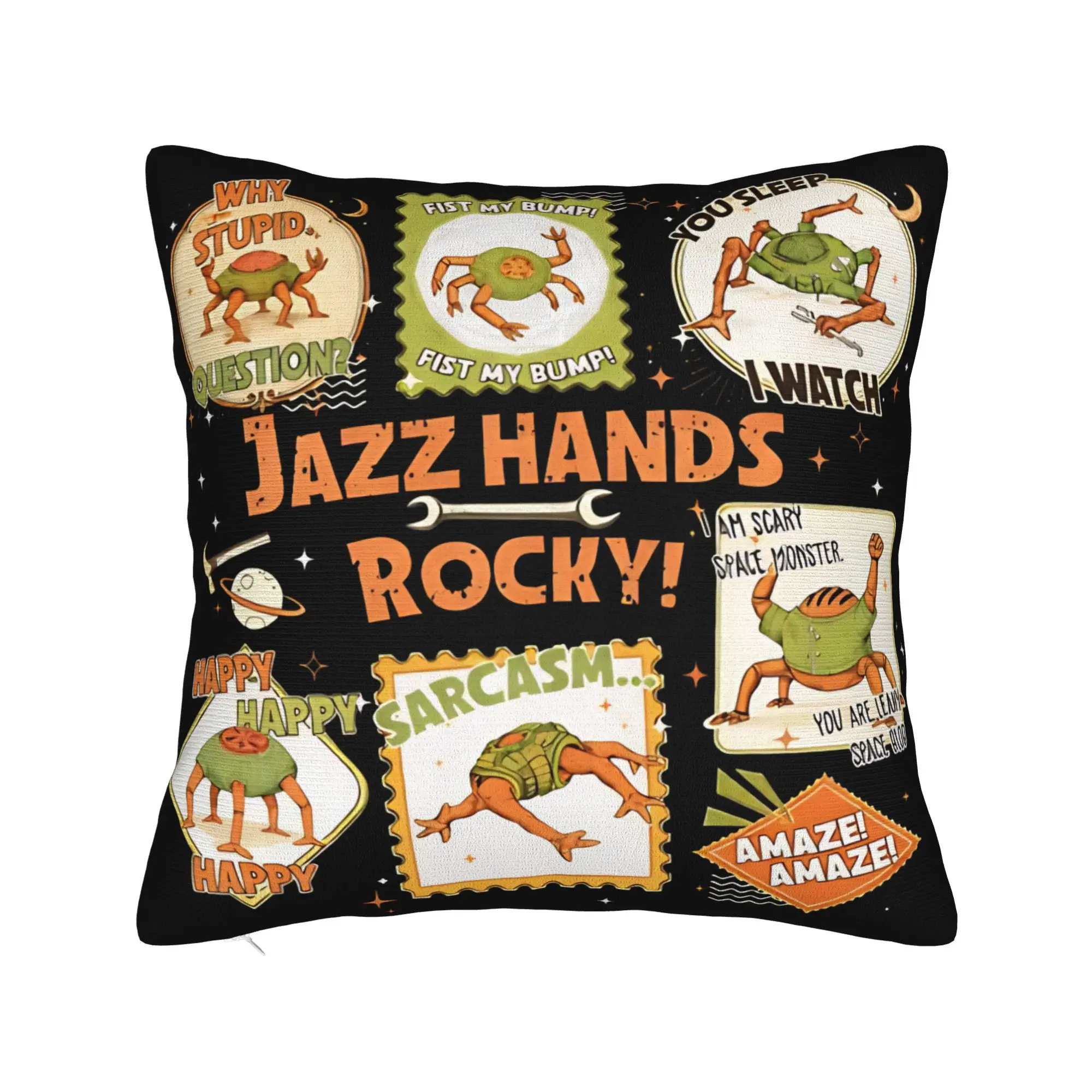Pillow Case Rocky Amaze Jazz Hands Andy Weir Ryland Grace Project Hail Mary Soft Pillow Cover For Living Room Chair Pillowcases