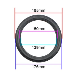 7 inch 7.5 inch 185mm Car Speaker Rubber edge Surround Suspension Horn 8 inch For Yamaha Audi Soft Ring Repair 2PCS
