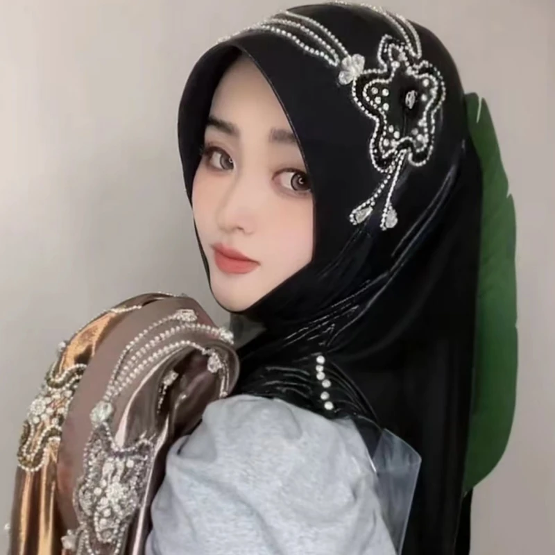 Freeshipping Hijab Muslim Women Shawl Headscarf Luxury Tassels Chiffon Scarf Malaysia Prayer Kufi Islam Saudi Arabia Winter