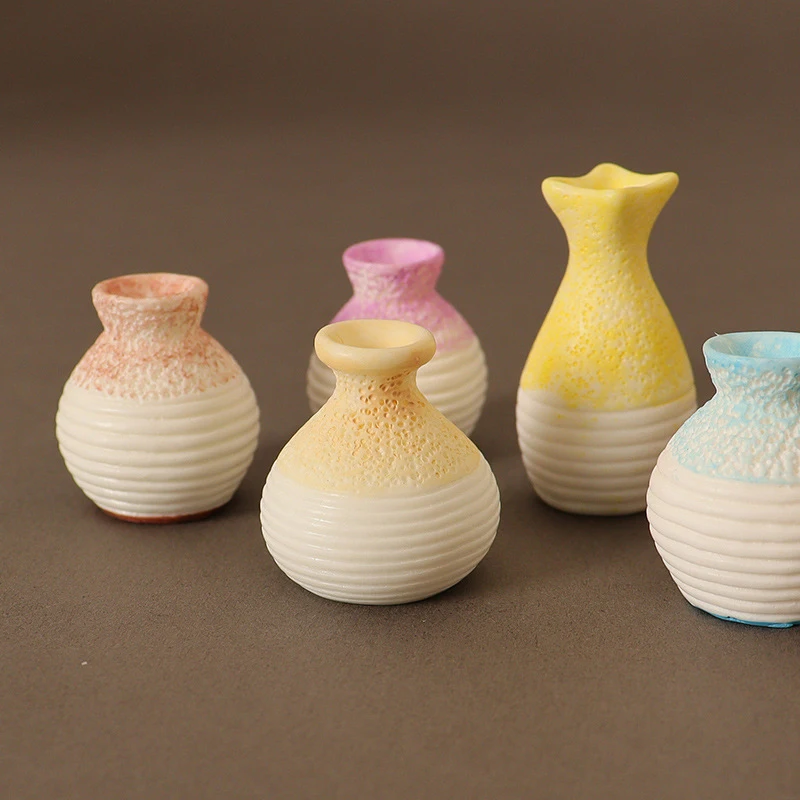 Mini Vase Miniature Craft Doll House Decor DIY Desktop Home Decoration Accessories