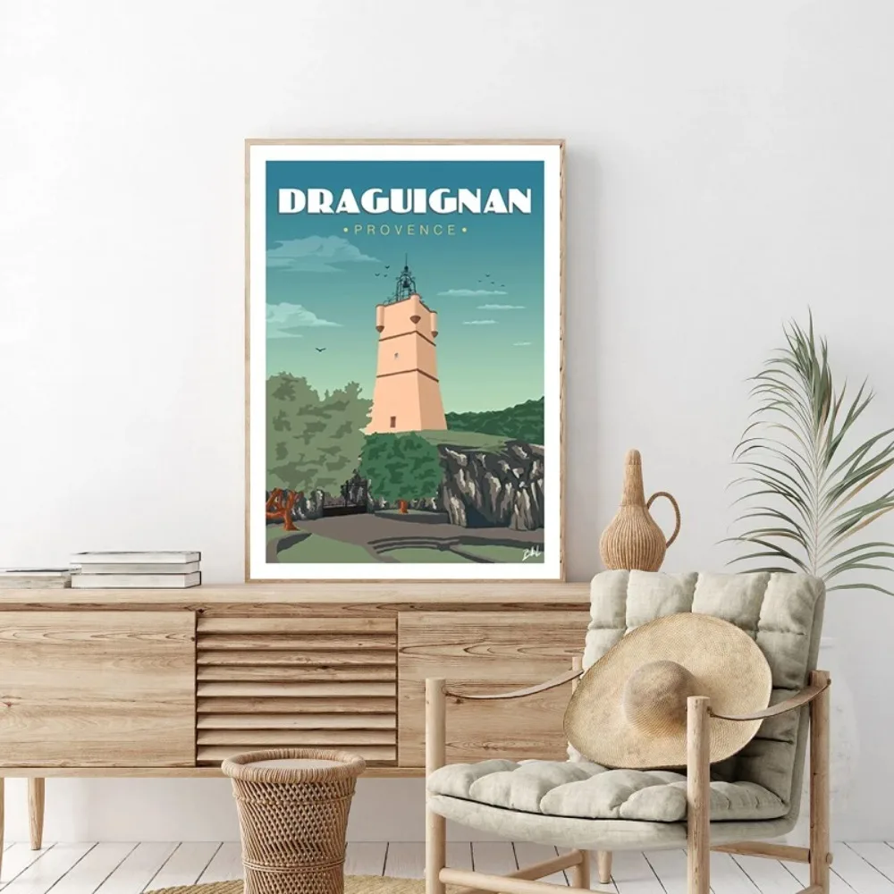 الرجعية فرنسا السفر مرسيليا Petanque Verdon المشارك حائط لوح رسم الفن صور غرفة المعيشة ديكور المنزل #3