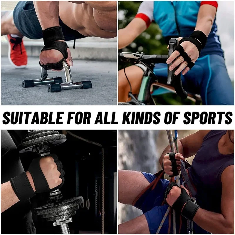 Training Sport Gloves Weightlifting Gloves for Men Women Body Building Gym Half Finger Non-Slip Hand Wrist Palm Protector Gloves