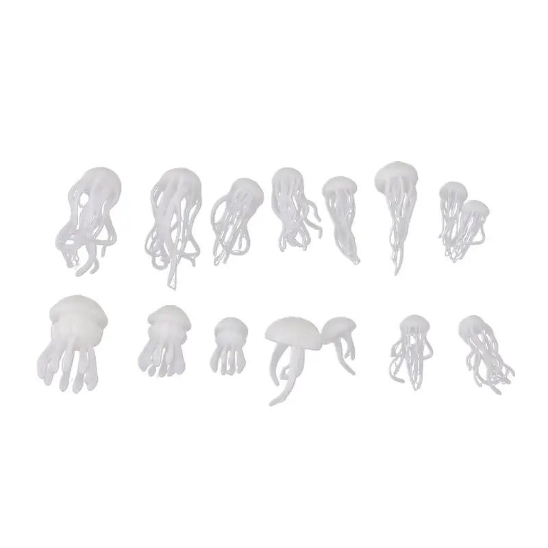 

16 Pcs/set Epoxy Filling Material Crystal Ocean Resin 3D Mini Jellyfish Modeling