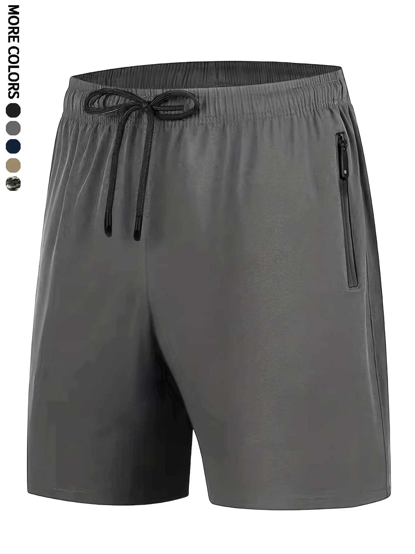 Men\'s Summer Drawstring Quick Dry Shorts For Running,Breathable With Zipper Pockets,Fitness, Training7022