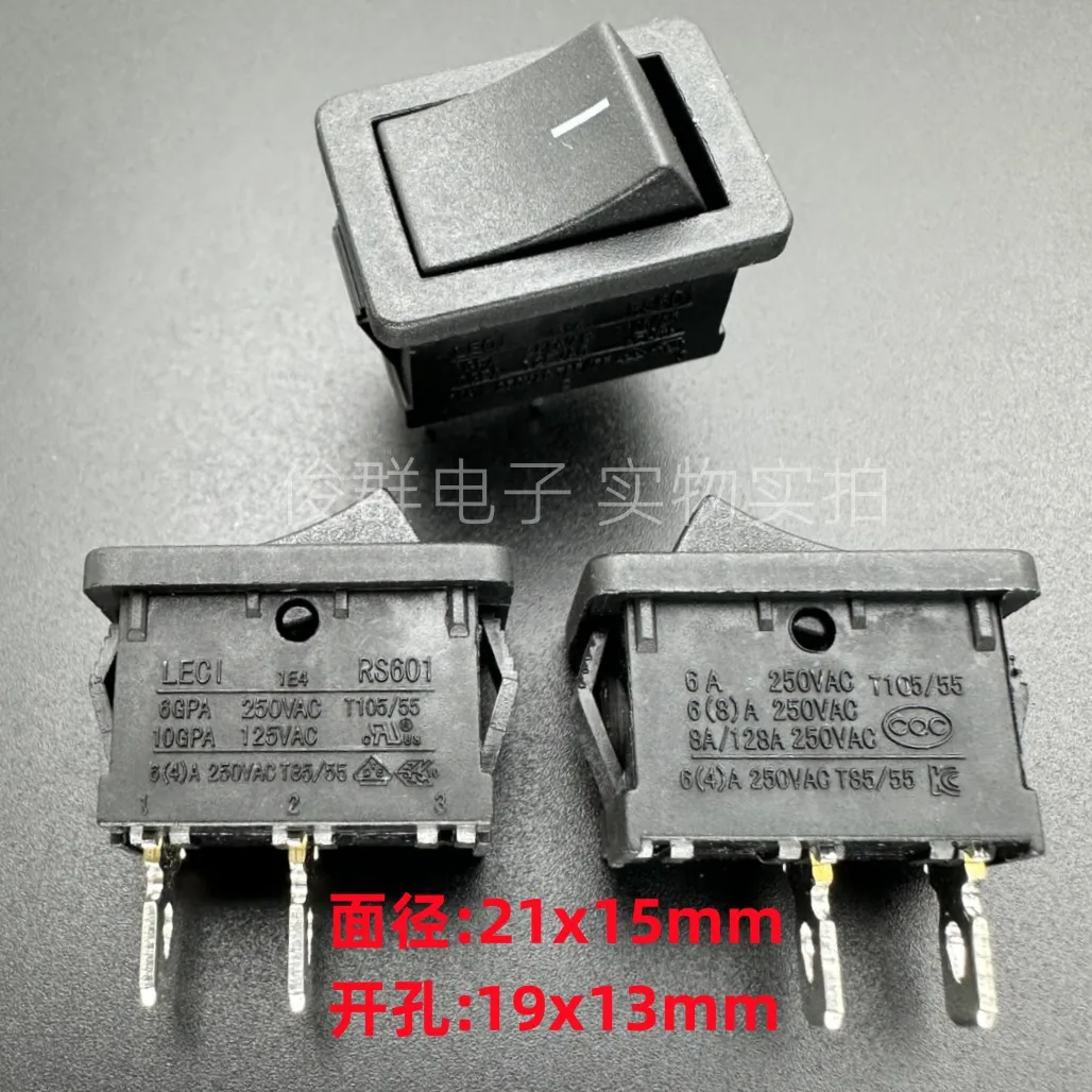 10 قطعة/RS601 الروك الروك زر التبديل 2 أقدام 2 والعتاد 8A قارب الطاقة تبديل زر فتح 19*13 #1