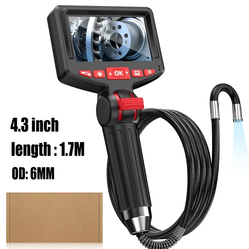 6MM Articulating 2 Way 180 Degree Steering Industrial Endoscope 4.3