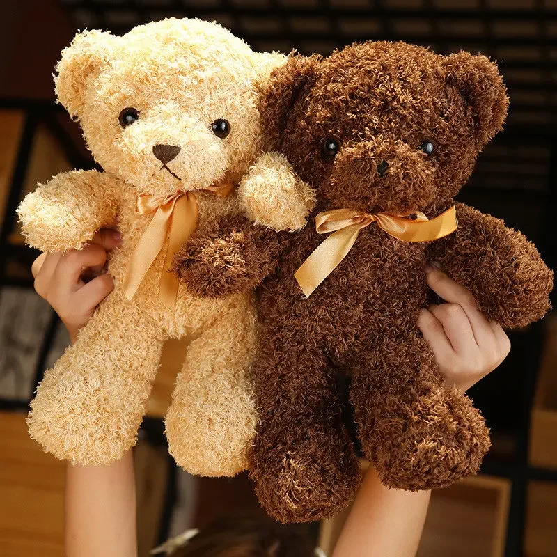 Ours en peluche pour enfants, poupées animales douces, joli jouet en peluche, cadeau d'anniversaire de mariage pour petite amie et amoureux, nouveau