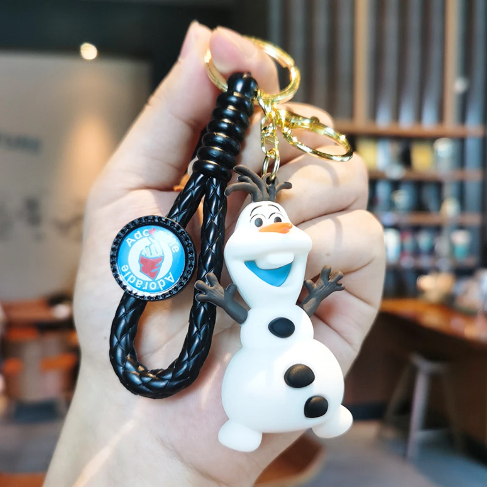 Disney Cartoon Anime Frozen Princess Elsa Anna  Pendant Keychain Car Key Chain Key Ring Keyring Phone Bag Ornament Jewelry Gifts