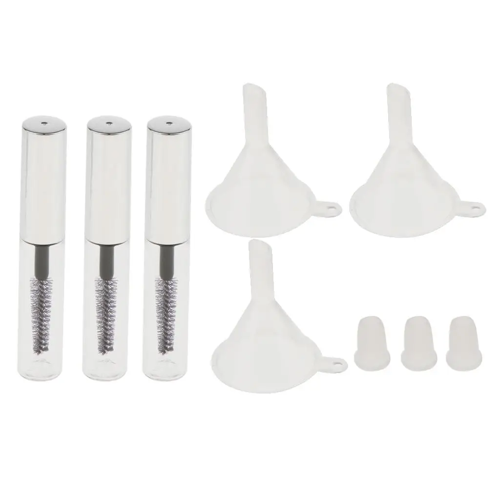 Tubo vazio do rímel, frasco DIY, refil, 3pcs, 4ml