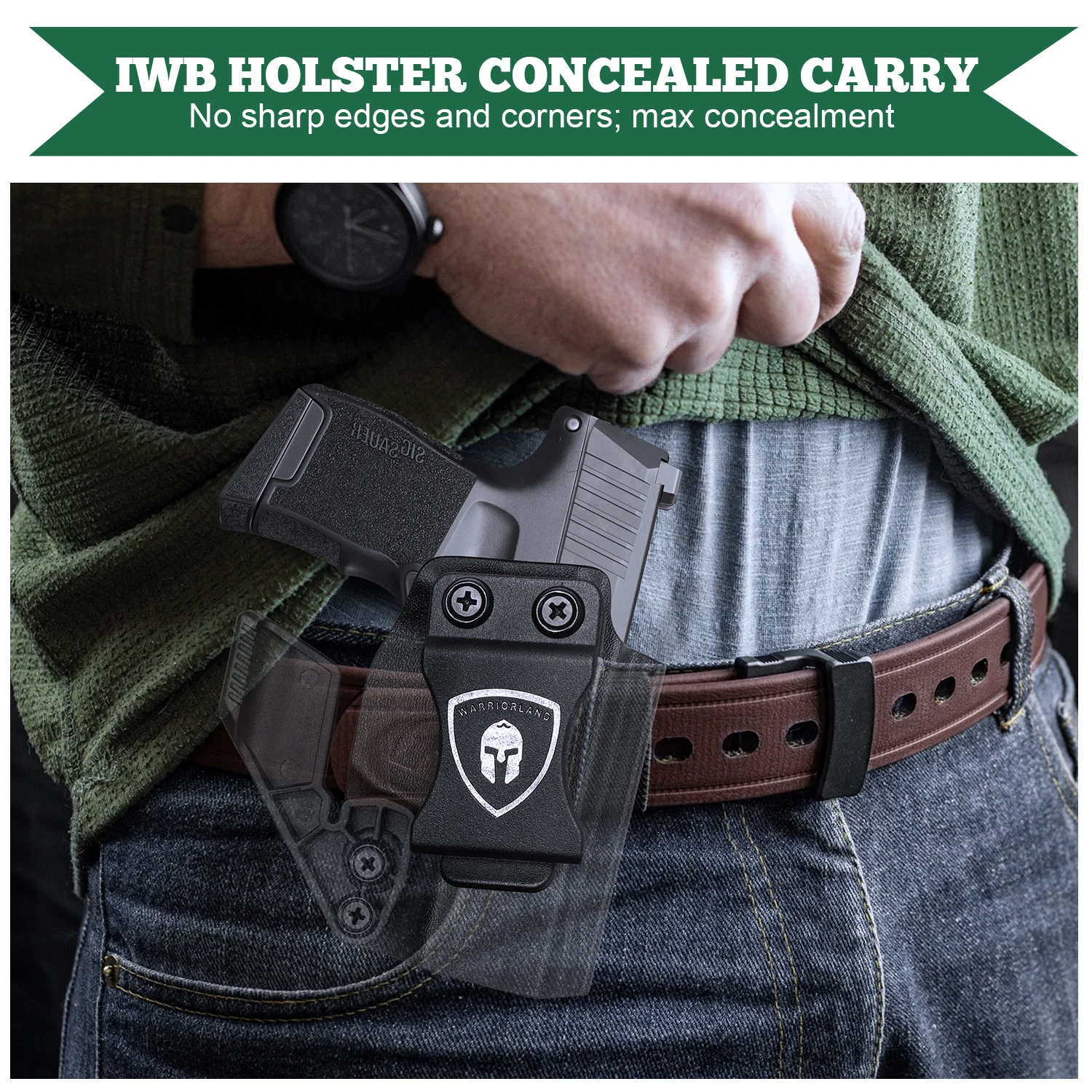 WARRIORLAND-Holster de 9mm pour odorSig aisser P365 SAS P365X P365XL, avec griffe main droite