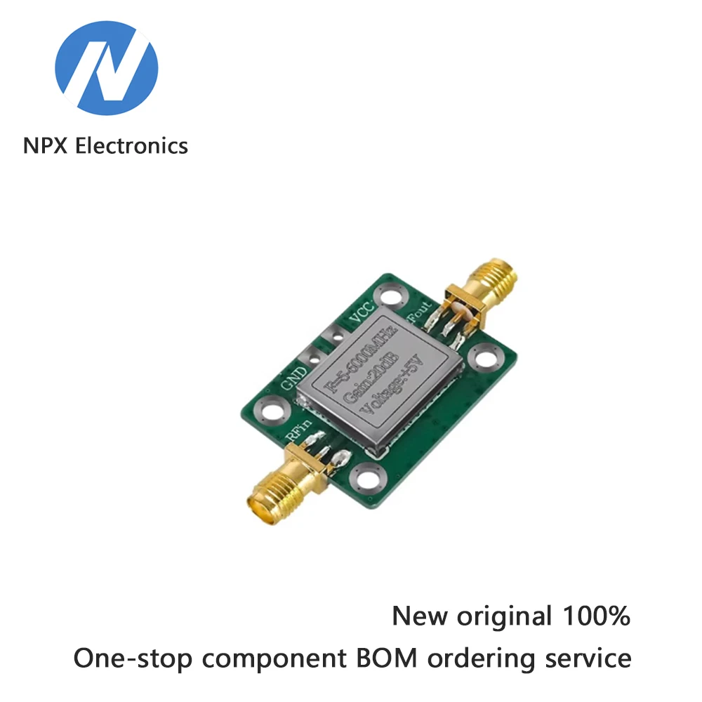 RF Ultra-wideband High-power Amplifier (5M - 6GHz, Gain 20dB) with shielding cover