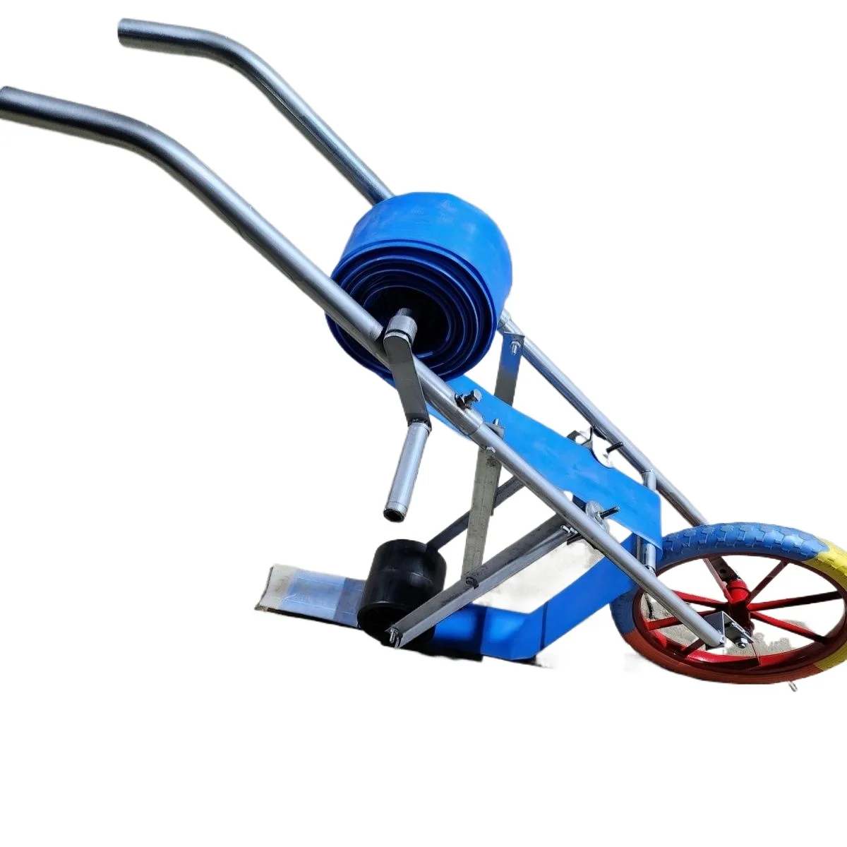 

Ручной толкаемый сельскохозяйственный тротуарный шланг, роликовый привод, качающийся ролик, укладка микрораспылительного ремня, полив