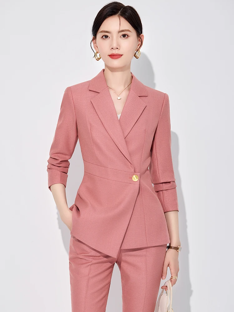 

Женский деловой костюм Ele: Профессиональный комплект для осени и зимы, формальная одежда для работы, уникальный дизайн, индивидуальный стиль, деловой костюм в западном стиле