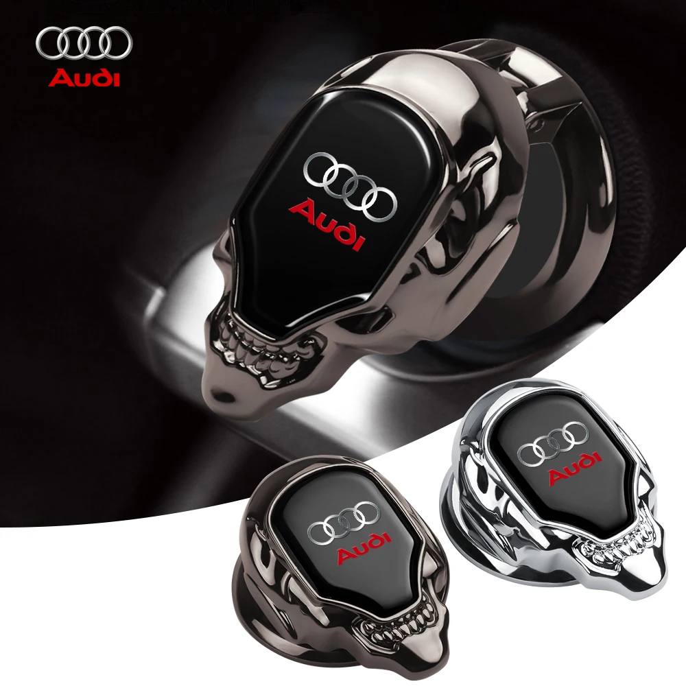 For Audi Sline RS A6 Q3 A3 B5 B9 Q7 8V A5 A4 C6 C5 Q5 S Metal Car One-touch Engine Start Stop Button Protective Cover ​Sticker view 2