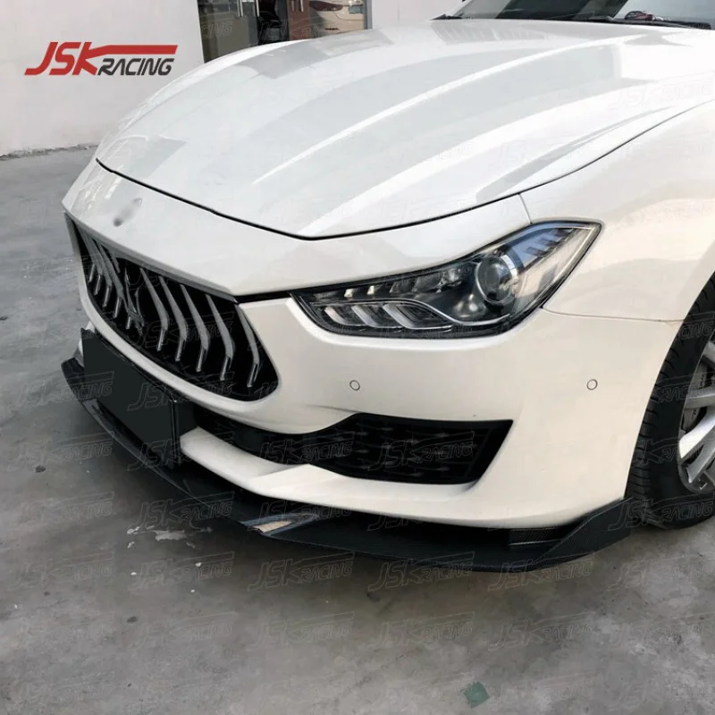 

High Quality Carbon Fiber For 2018-2019 Maserati Ghibli Front Bumper Lip Car Parts Modified Upgraded JSK Style