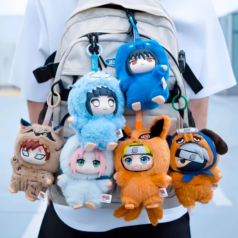 Naruto Shippuden Śliczne Zwierzęta Seria Imprezowa Szczęśliwa Niespodzianka Pluszowa Figurka Uzumaki Naruto Pudełko Niespodzianka Prezent Zawieszka do Plecaka
