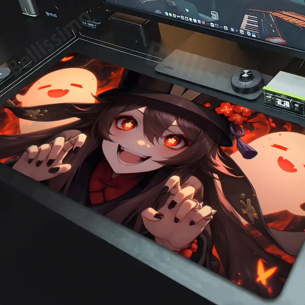 Genshin Impact Mouse Pad Hu Tao Mousepad Kawaii Table large Xxl Cute Computer Mat Anime Keyboard Custom Mouse Carpet Gaemr Rug